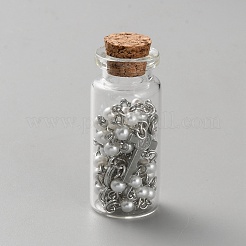 Alloy & Plastic Pearl Rosary Bead Necklaces&nbsp;NJEW-WH0020-28