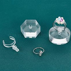 2Pcs 2 Style Transparent Acrylic Ring Display Rack&nbsp;AJEW-FG0001-60