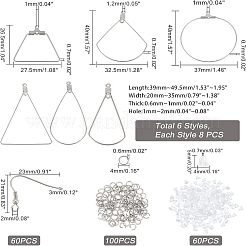 DIY Wire Wrap Drop Earring Making Kit&nbsp;DIY-UN0002-96