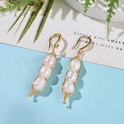 Natural Freshwater Pearl Dangle Earrings&nbsp;EJEW-JE03411