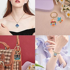 12Pcs 6 Styles Alloy Enamel Pendants&nbsp;FIND-YW0007-73