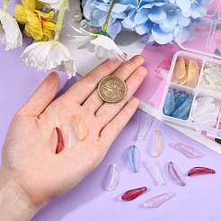 120Pcs 8 Colors Transparent Spray Painted Glass Pendants&nbsp;GLAA-SZ0001-48
