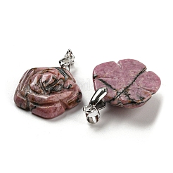 Natural Rhodonite Carved Pendants&nbsp;G-I319-02P-A09
