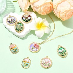 16Pcs 8 Styles Alloy Enamel Pendants&nbsp;FIND-CJ0004-56