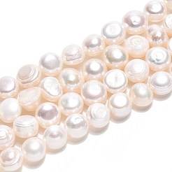Natural Cultured Freshwater Pearl Beads Strands&nbsp;PEAR-N014-06D-01