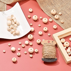 DIY Round Wood Beads Jewelry Making Kit&nbsp;DIY-YW0005-01