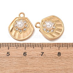 Alloy & ABS Imitation Pearl & Rhinestone Pendants&nbsp;FIND-K030-18D-G