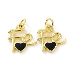 Rack Plating Brass Enamel Charms&nbsp;KK-C008-18G
