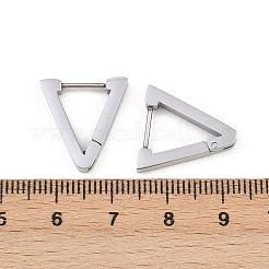 304 Stainless Steel Triangle Hoop Earrings&nbsp;EJEW-P324-01P