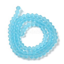 Imitate Austrian Crystal Frosted Glass Beads Strands&nbsp;GLAA-F029-TM4mm-B20