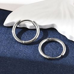 Tarnish Resistant 304 Stainless Steel Hoop Earrings&nbsp;EJEW-P177-P-08