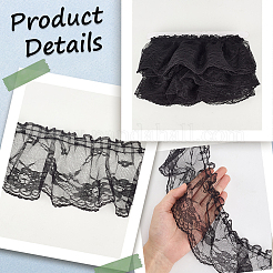 10M Polyester Ruffled Trimming&nbsp;DIY-GF0013-46A-02