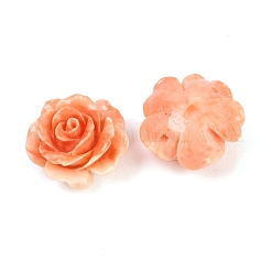 Synthetic Coral Dyed Carved Beads&nbsp;SHEL-Z003-03B-01