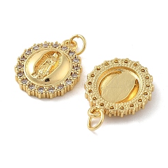 Brass Micro Pave Cubic Zirconia Pendants&nbsp;KK-C092-19A-G