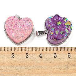 Eletroplated Natural Druzy Agate Pendants&nbsp;G-G131-01P