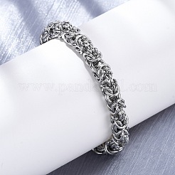 304 Stainless Steel Byzantine Chains Bracelets for Women Men&nbsp;BJEW-R018-16P