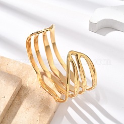 304 Stainless Steel Cuff Bangles&nbsp;BJEW-B108-10G