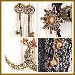 4Pcs 4 Style Iron Witch Bells Pendant Decorations&nbsp;HJEW-OC0001-15