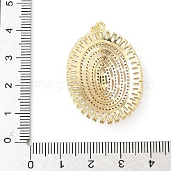 Brass Micro Pave Clear Cubic Zirconia Pendants&nbsp;KK-B141-41G