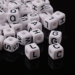 Acrylic Horizontal Hole Letter Beads&nbsp;PL37C9447