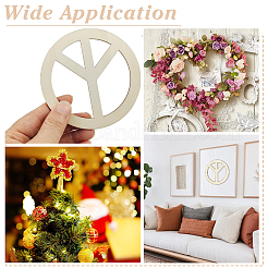 10Pcs Unfinished Blank Wooden Peace Sign Pendants Set for Painting Arts&nbsp;DIY-WH0591-579