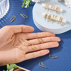 20Pcs 10 Styles Brass Earring Hooks&nbsp;KK-TA0002-46