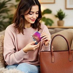 Iridescent Cloth Wallets&nbsp;AJEW-TADJ0001-14A