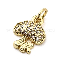 Brass Micro Pave Cubic Zirconia Charms&nbsp;KK-C134-30G