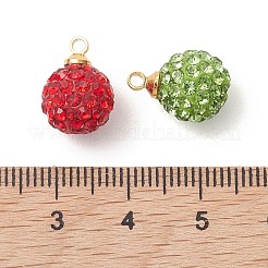 Glass Rhinestone Clay Pave Pendants&nbsp;PALLOY-JF05208
