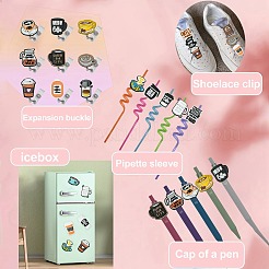 40Pcs 20 Styles Coffee Style PVC Cabochons&nbsp;KY-CJ0002-02