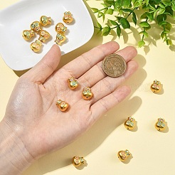 8Pcs 2 Colors Alloy Enamel European Beads&nbsp;FIND-YW0013-10