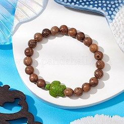 Wood Stretch Bracelets&nbsp;BJEW-JB11095-04