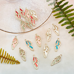 20Pcs 5 Colors Zinc Alloy Enamel Pendants&nbsp;ENAM-SC0002-62