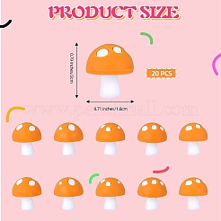 20Pcs Mushroom Silicone Focal Beads&nbsp;JX901E