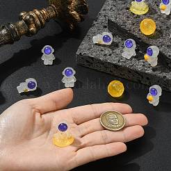 30Pcs 6 Styles Aether Theme Luminous Resin Moon & Astronaut Sculpture Display Decorations&nbsp;DJEW-CJ0001-36