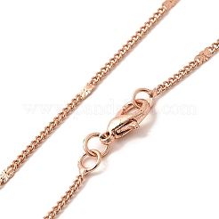 2mm Rack Plating Brass Twisted Chain Necklaces for Women Men&nbsp;MAK-L044-61RG