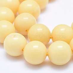 Natural Yellow Jade Beads Strands&nbsp;G-D0010-02-10mm