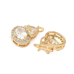 Brass Micro Pave Clear Cubic Zirconia Pendants&nbsp;KK-S531-26G