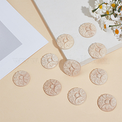 20Pcs Carved Wooden Display Decorations&nbsp;AJEW-ME0002-57