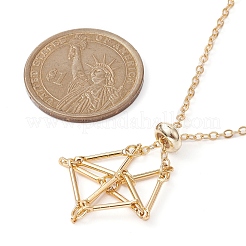 Brass Macrame Pouch Empty Stone Holder for Pendant Necklaces Making&nbsp;NJEW-JN04440-01