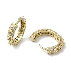 Clear Cubic Zirconia Hoop Earrings&nbsp;EJEW-M228-01G
