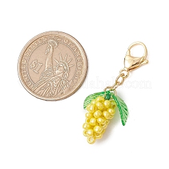 Glass Seed Beaded Grape Pendant Decoration&nbsp;HJEW-MZ00145-03