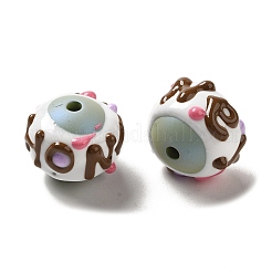 Hand Painted Acrylic with Enamel Beads&nbsp;MACR-K354-38I