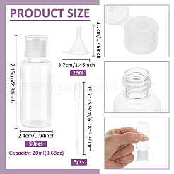 50Pcs Plastic Flip Top Cap Bottles&nbsp;MRMJ-BC0003-56A