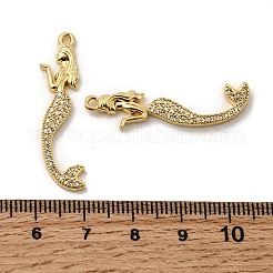 Brass Micro Pave Cubic Zirconia Pendants&nbsp;KK-P344-08A-G