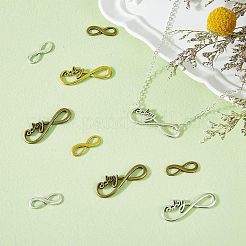 120Pcs 6 Styles Tibetan Style Alloy Infinity with Hope Connector Charms&nbsp;TIBE-FH0001-20
