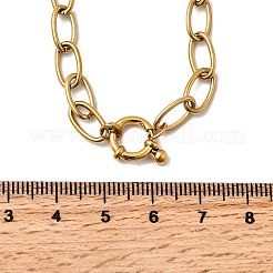 304 Stainless Steel Cable Chain Necklaces with Spring Ring Clasps for Women&nbsp;NJEW-Z091-09G