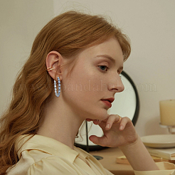 4 Pairs 4 Colors Alloy Ring Stud Earrings&nbsp;EJEW-FI0002-69