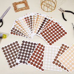 24 Sheets 12 Colors PVC Self-Adhsive Screw Holes Cover Caps Stickers&nbsp;DIY-FH0010-35