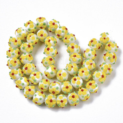 Handmade Lampwork Beads Strands&nbsp;LAMP-N021-001G
